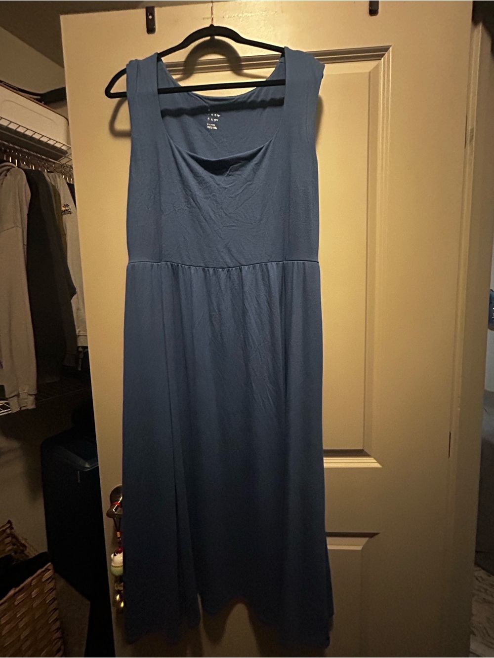 a new day Sleeveless Slate Blue Midi Dress